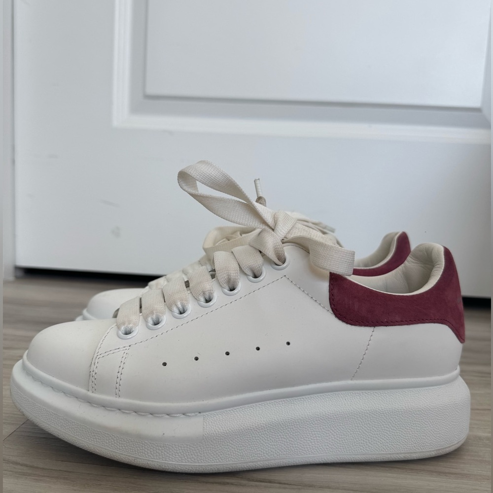 Women's Alexander McQueen White and Pink Oversized Sneaker